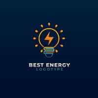 Free vector gradient energy logo template