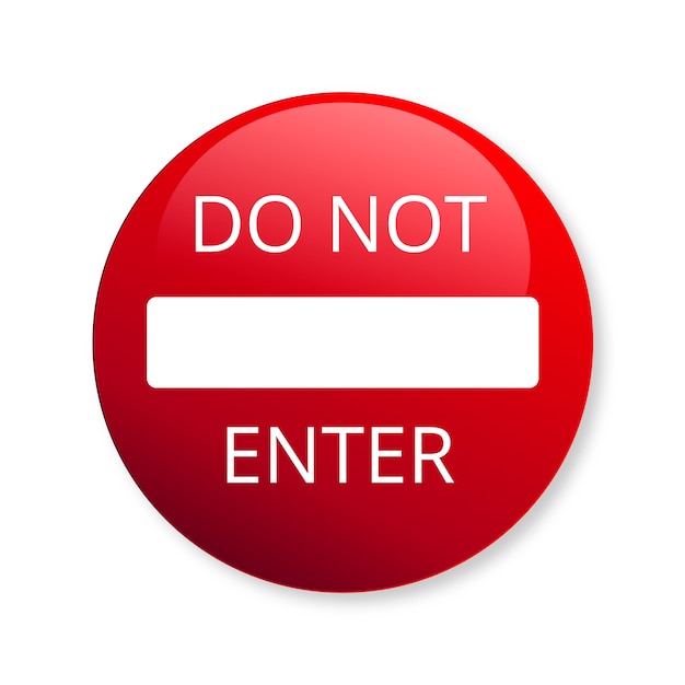 Gradient do not enter sign design