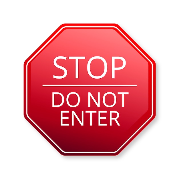 Free vector gradient do not enter sign design