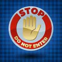 Free vector gradient do not enter sign design