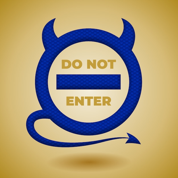 Free vector gradient do not enter sign design