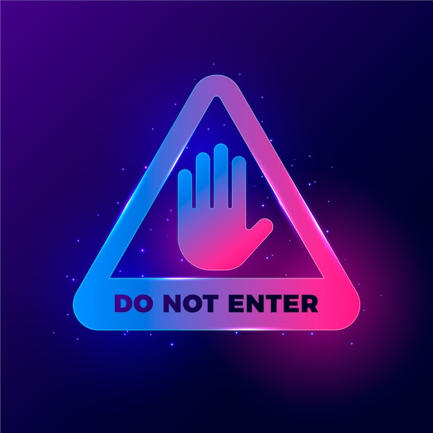 Free vector gradient do not enter sign