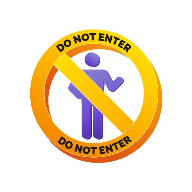 Gradient do not enter sign