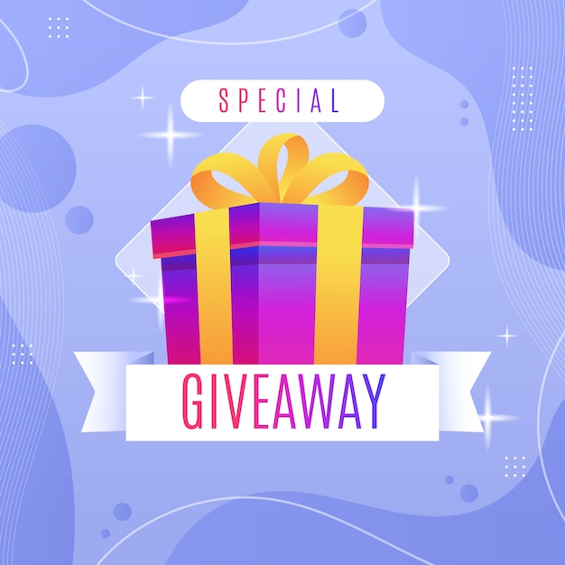 Free vector gradient enter to win label