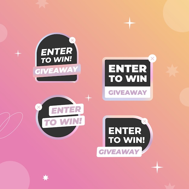 Gradient enter to win labels