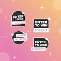 Free vector gradient enter to win labels