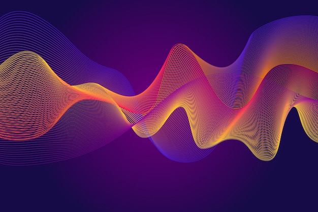 Free vector gradient equalizer wave background