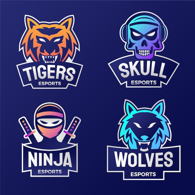 Gradient esports gaming logos