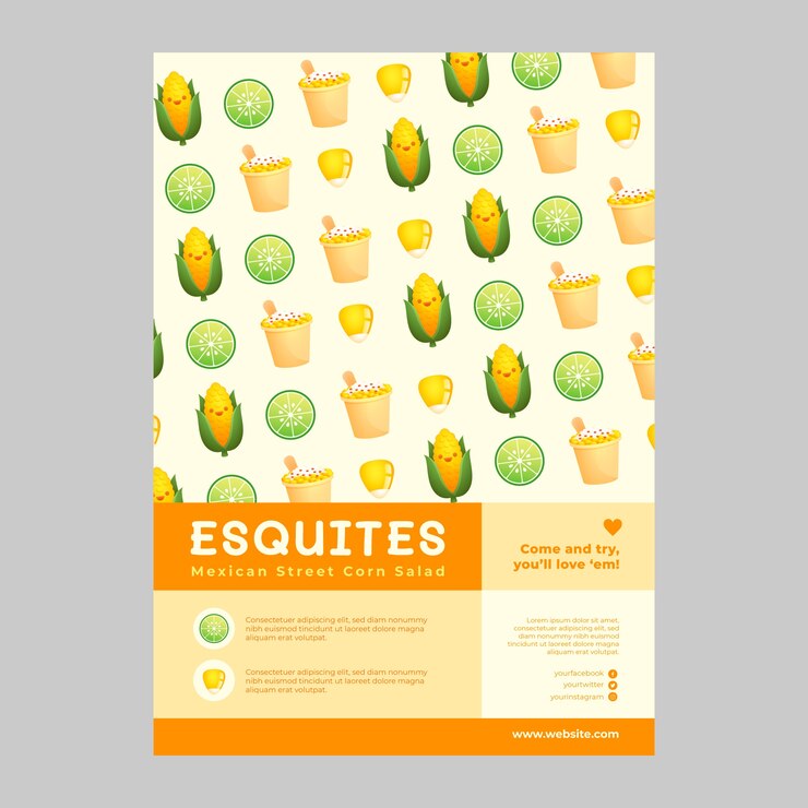 Free Vector gradient esquites poster design