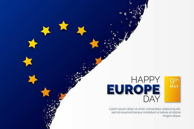 Gradient europe day background
