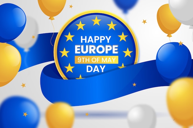 Gradient europe day background