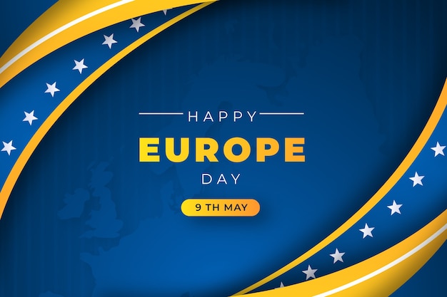 Gradient europe day background