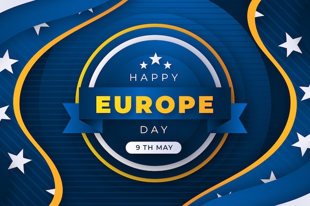 Gradient europe day background