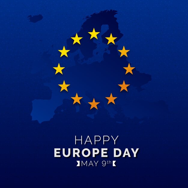 Gradient europe day illustration