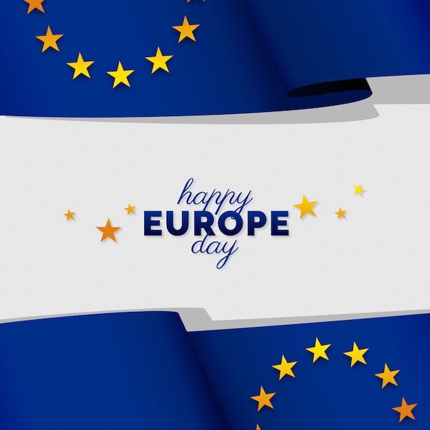 Free vector gradient europe day illustration