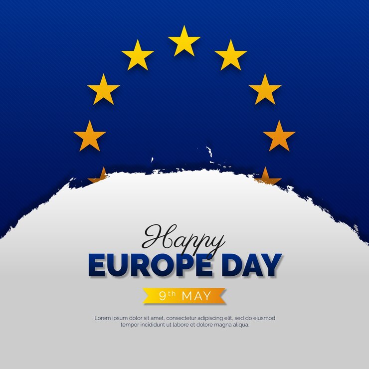 Free Vector gradient europe day illustration