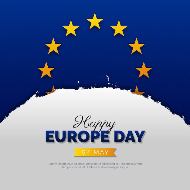 Градиентная иллюстрация дня европы