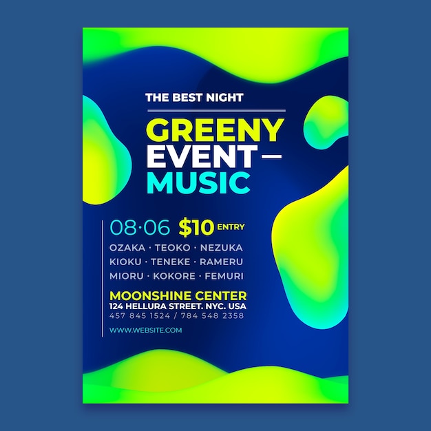 Free vector gradient event poster template