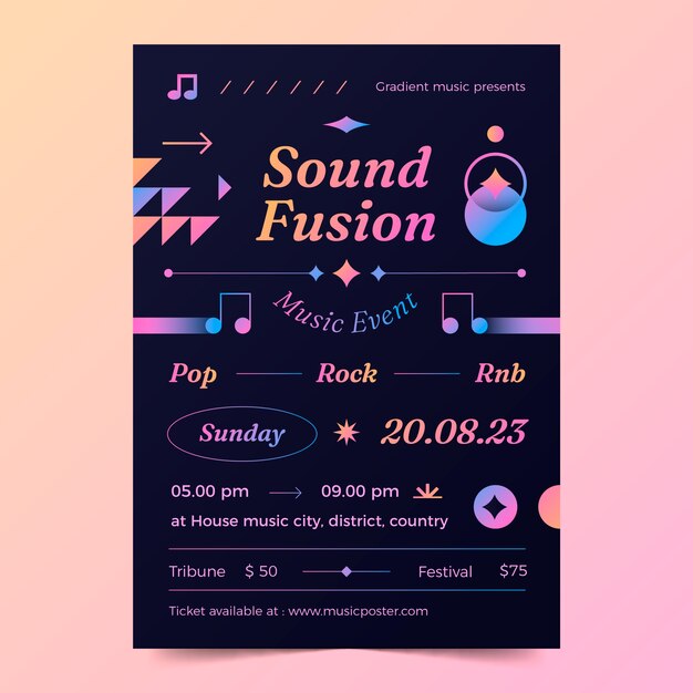 Gradient event poster template