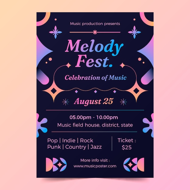 Gradient event poster template