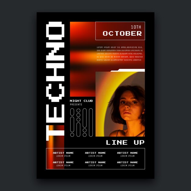 Gradient event vertical poster template