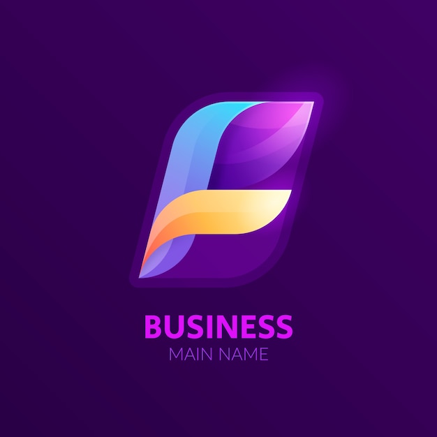 Gradient f letter logo