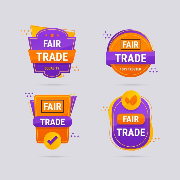 Gradient fair trade badges