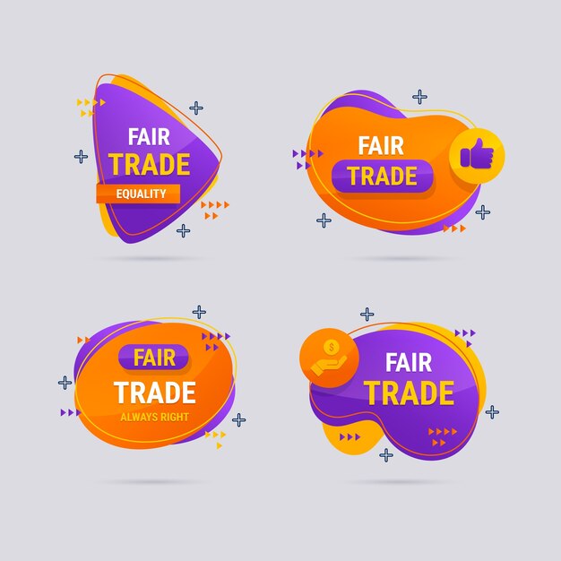 Gradient fair trade badges