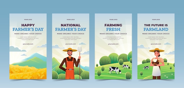 Коллекция рассказов instagram о праздновании дня фермера