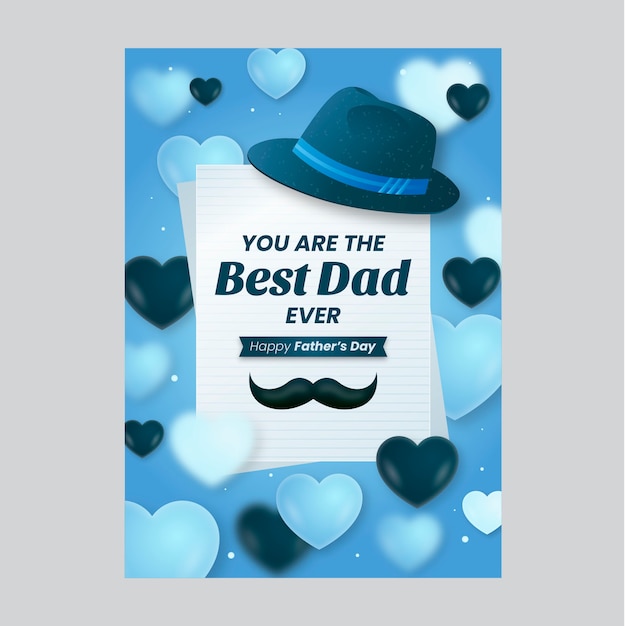 Free vector gradient father's day flyer template
