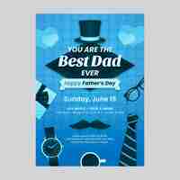 Free vector gradient father's day flyer template