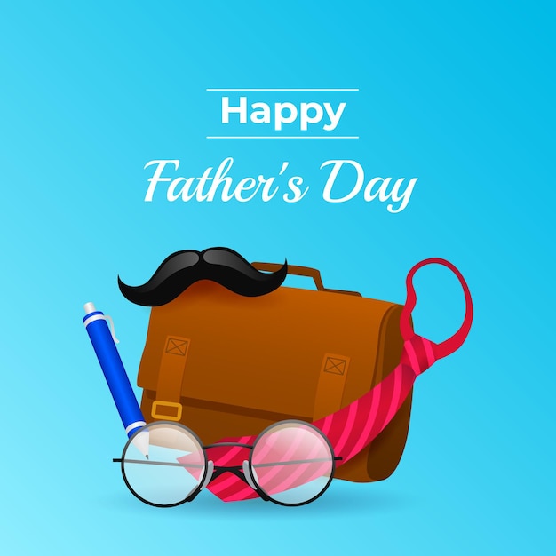 Gradient father's day illustration