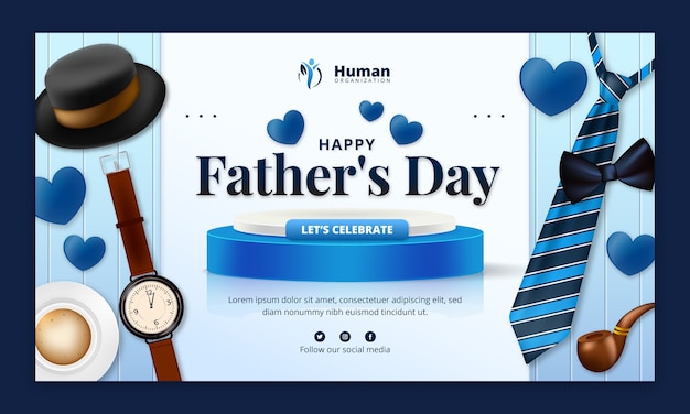 Free vector gradient father's day twitch background
