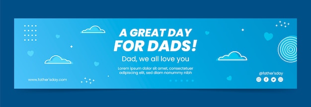 Free vector gradient fathers day twitch banner
