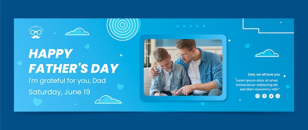 Gradient fathers day twitter header