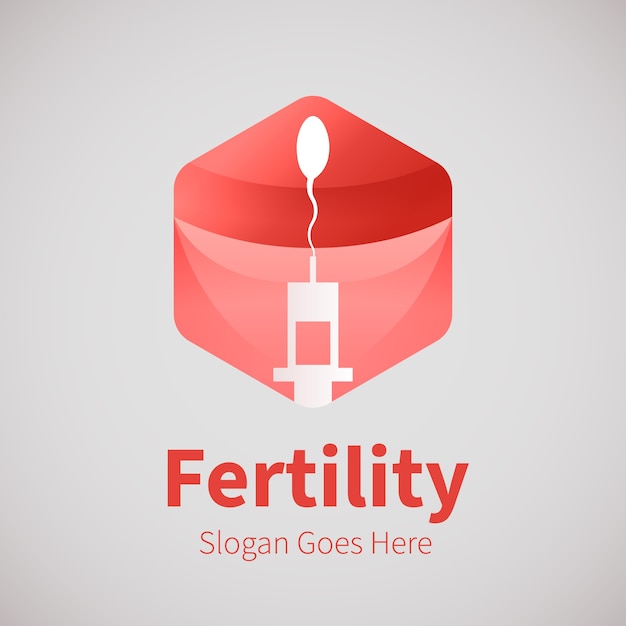 Free vector gradient fertility clinic logo template