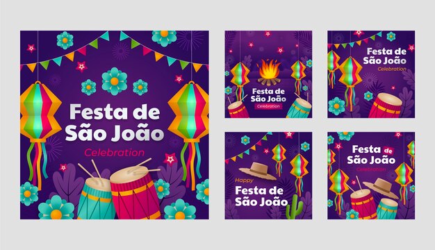 Gradient festa de sao joao ig post collection