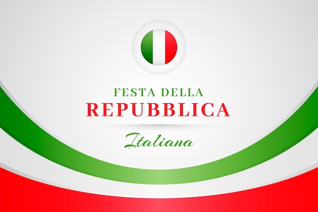 Бесплатное векторное изображение Градиент festa della repubblica иллюстрация