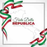 Free vector gradient festa della repubblica illustration