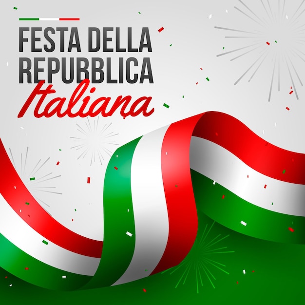 Gradient festa della repubblica illustration