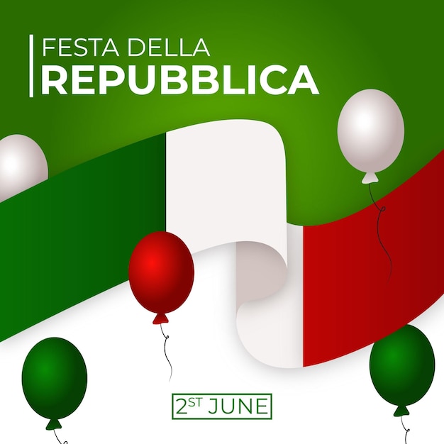 Free vector gradient festa della repubblica illustration