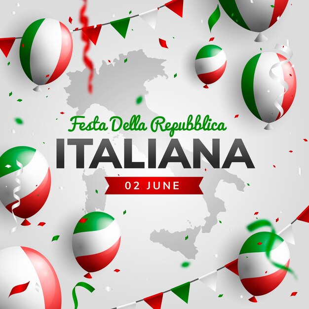 Градиент festa della repubblica иллюстрация