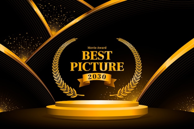 Free vector gradient film awards ceremony background