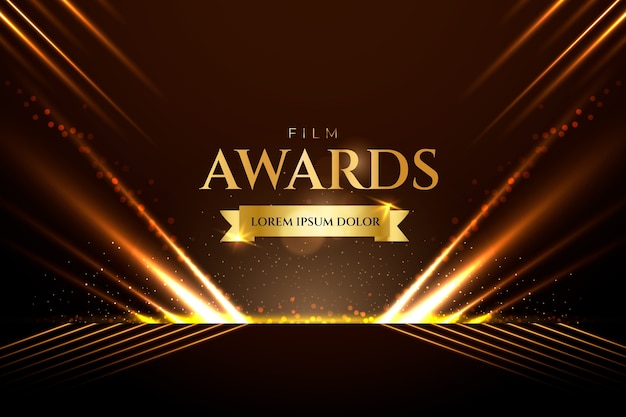 Free vector gradient film awards ceremony background