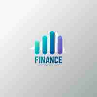 Free vector gradient finance logo template