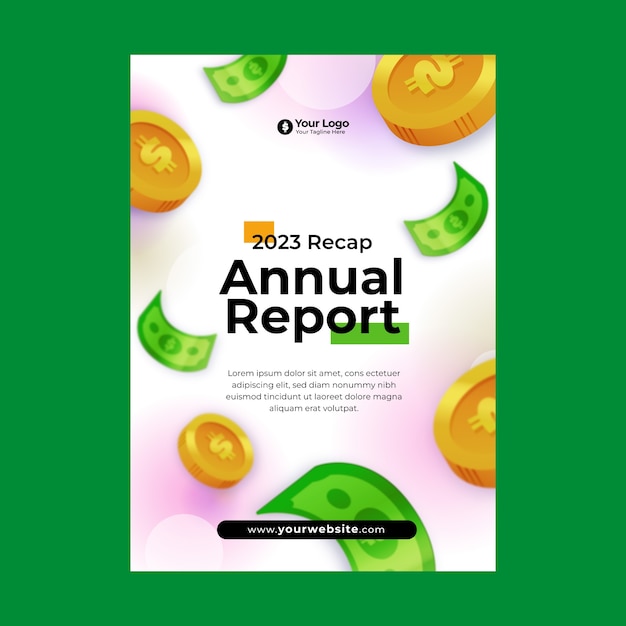 Free vector gradient finances advice annual report