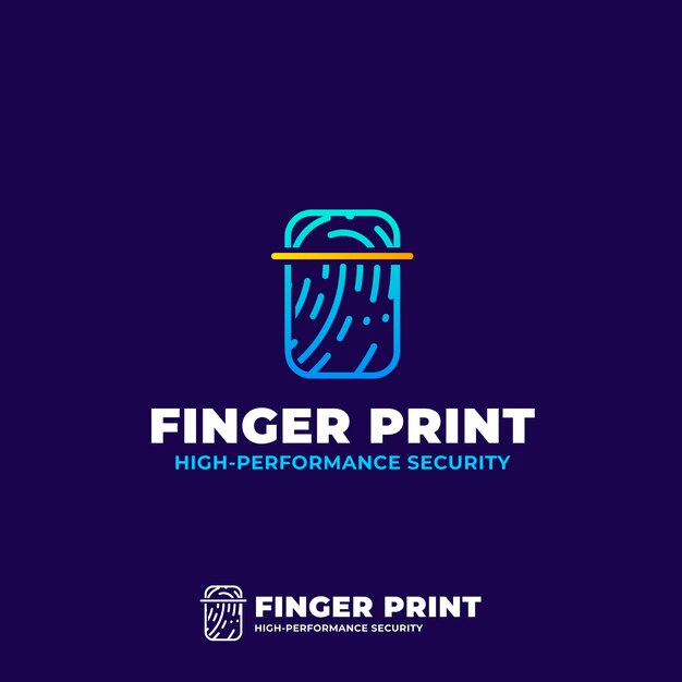 Gradient fingerprint logo template