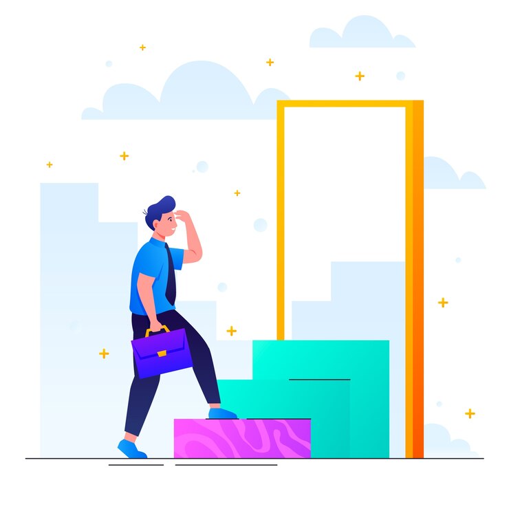 Free Vector gradient first step illustration