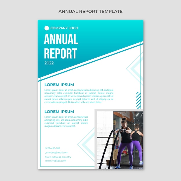 Gradient fitness annual report template