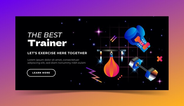 Gradient fitness center template